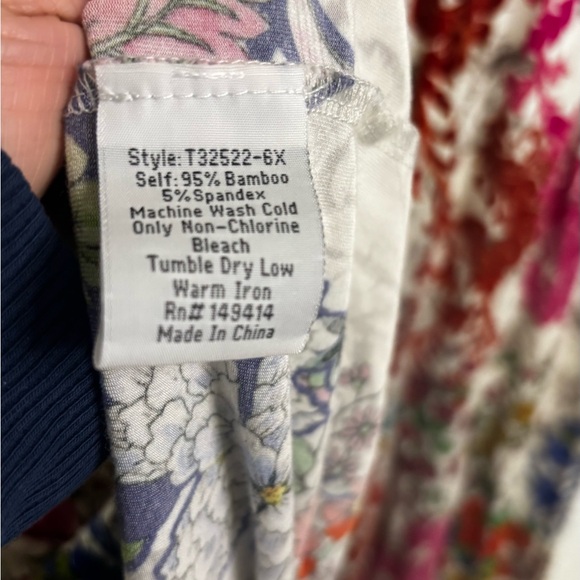 Johnny Was Multicolor Floral Midi Dress - Picture 9 of 9